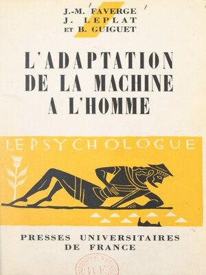 cover image of L'adaptation de la machine à l'homme